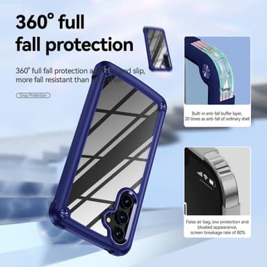 SKALO Samsung A54 5G Glossy Hybrid TPU Skal - Blå