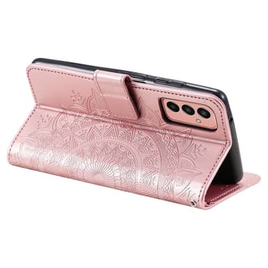 SKALO Samsung A14 4G/5G Mandala Plånboksfodral - Roséguld