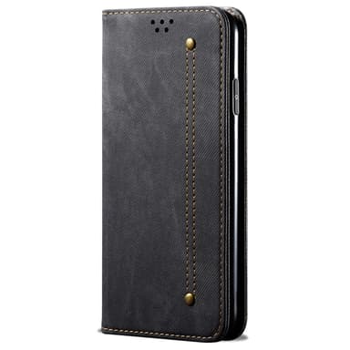 SKALO Samsung A34 5G Jeans Plånboksfodral - Svart