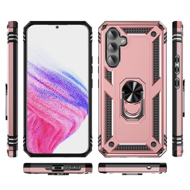 SKALO Samsung A54 5G Armor Hybrid Metallring skal - Roséguld