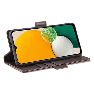 SKALO Samsung A14 4G/5G LC.IMEEKE Plånboksfodral i PU-Läder - Brun