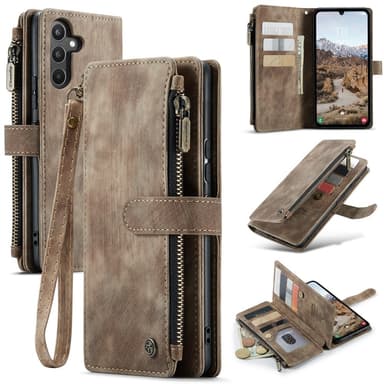 CaseMe Samsung A34 5G CaseMe Big Wallet Plånboksfodral - Brun