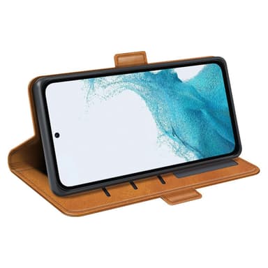 SKALO Samsung A54 5G Premium Plånboksfodral - Ljusbrun
