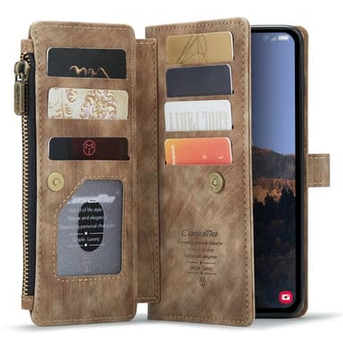 CaseMe Samsung A34 5G CaseMe Big Wallet Plånboksfodral - Brun