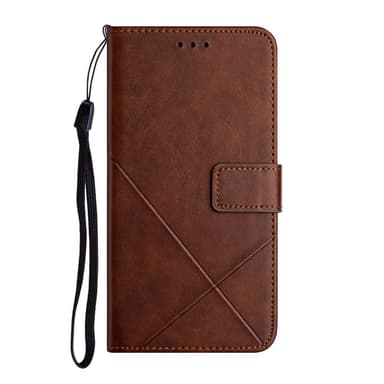 SKALO Samsung A34 5G Embossed Plånboksfodral i PU-Läder - Mörkbrun