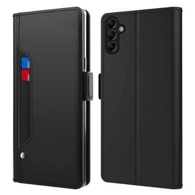 SKALO Samsung A14 4G/5G Korthållare Spegel Plånbok - Svart