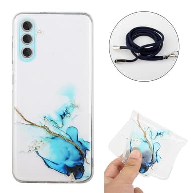 SKALO Samsung A14 4G/5G Mobilhalsband Skal - Blå