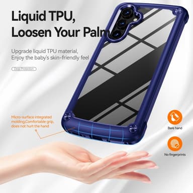SKALO Samsung A54 5G Glossy Hybrid TPU Skal - Blå