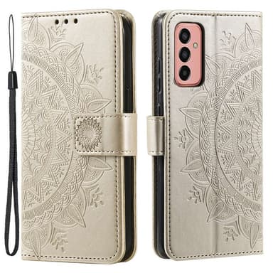 SKALO Samsung A14 4G/5G Mandala Plånboksfodral - Guld