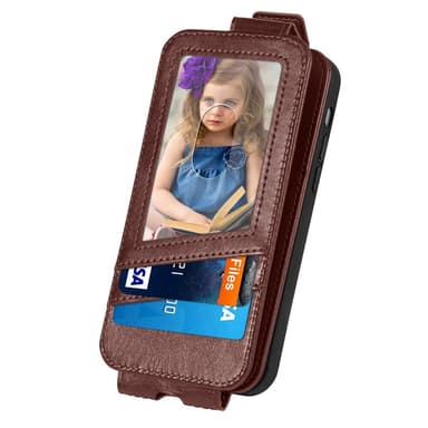SKALO Samsung A14 4G/5G CASENEO Vertical Flip Plånbok - Brun