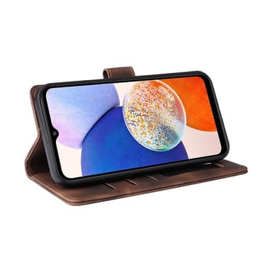 SKALO Samsung A54 5G Plånboksfodral i PU-Läder - Brun