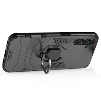 SKALO Samsung A14 4G/5G Armor Hybrid Metallring skal - Svart
