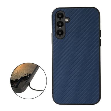 SKALO Samsung A14 4G/5G Carbon Fiber TPU-skal - Blå
