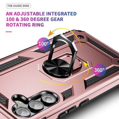 SKALO Samsung A54 5G Armor Hybrid Metallring skal - Roséguld