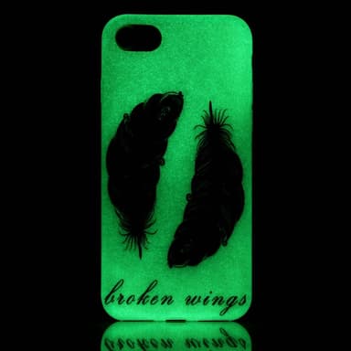 iPhone 7 4,7"" Skal Glow in the dark - Tribal Feathers