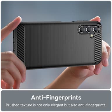 SKALO Samsung A14 4G/5G Armor Carbon Stöttåligt TPU-skal - Svart
