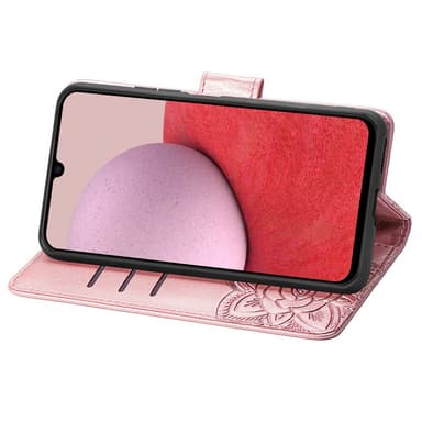 SKALO Samsung A14 4G/5G Mandala Butterfly Plånboksfodral - Roséguld
