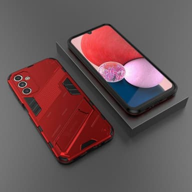 SKALO Samsung A14 4G/5G Armor Hybrid BIBERCAS Skal - Röd
