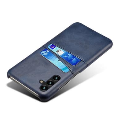 SKALO Samsung A34 5G PU-Läder Korthållare Skal - Blå