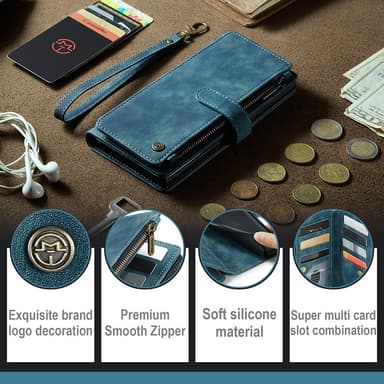 CaseMe Samsung A54 5G CaseMe Big Wallet Plånboksfodral - Blå