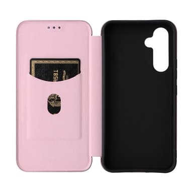 SKALO Samsung A54 5G Carbon Fiber Plånboksfodral - Roséguld