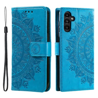 SKALO Samsung A34 5G Mandala Plånboksfodral - Blå
