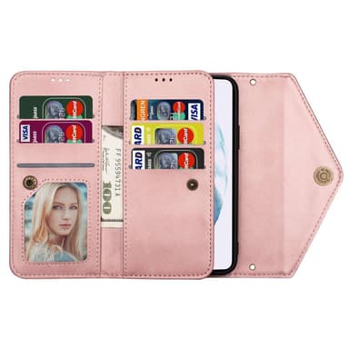 SKALO Samsung A34 5G Evelope Clutch 8-Fack - Roséguld