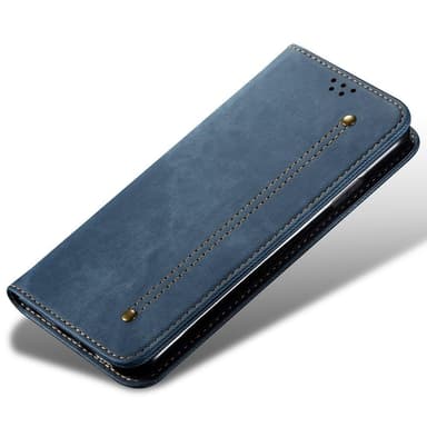 SKALO Samsung A54 5G Jeans Plånboksfodral - Blå