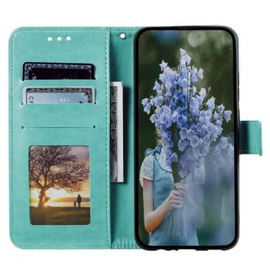 SKALO Samsung A14 4G/5G Mandala Plånboksfodral - Turkos