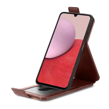 SKALO Samsung A14 4G/5G CASENEO Vertical Flip Plånbok - Brun