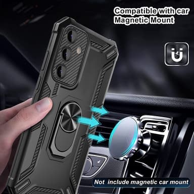 SKALO Samsung A34 5G Armor Hybrid Metallring skal - Grön