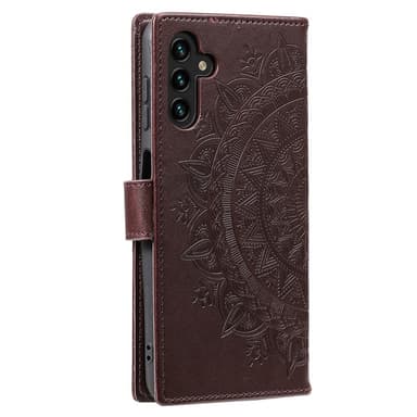 SKALO Samsung A54 5G Mandala Plånboksfodral - Brun