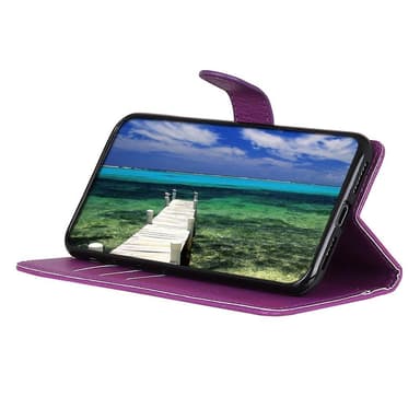 SKALO Samsung A14 4G/5G Litchi Plånboksfodral - Lila