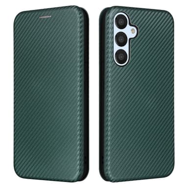 SKALO Samsung A54 5G Carbon Fiber Plånboksfodral - Grön