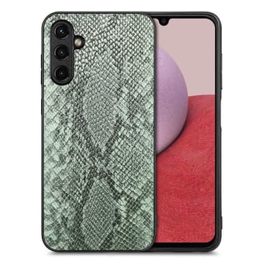 SKALO Samsung A14 4G/5G Ormskinn PU-Läder Hybrid Skal - Grön
