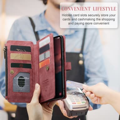 CaseMe Samsung A34 5G CaseMe Big Wallet Plånboksfodral - Röd