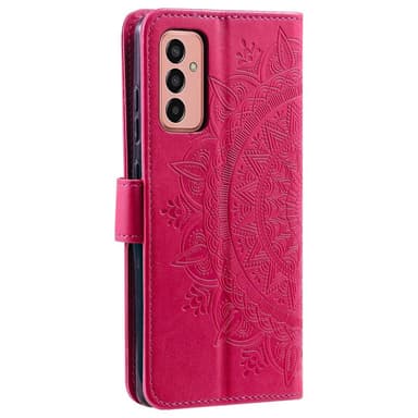 SKALO Samsung A14 4G/5G Mandala Plånboksfodral - Cerise