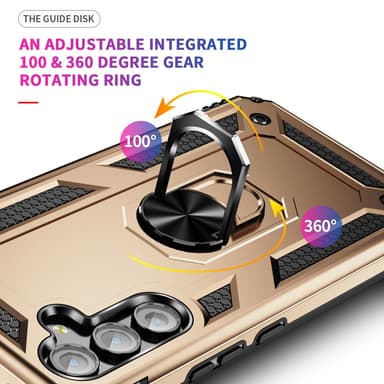 SKALO Samsung A54 5G Armor Hybrid Metallring skal - Guld