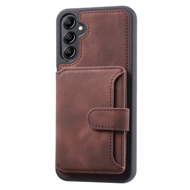 SKALO Samsung A34 5G PU Läder Skal med Plånbok - Brun