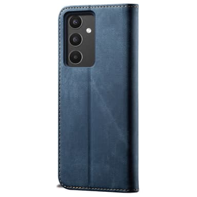 SKALO Samsung A34 5G Jeans Plånboksfodral - Blå
