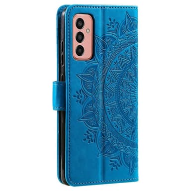 SKALO Samsung A14 4G/5G Mandala Plånboksfodral - Blå