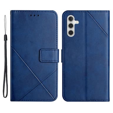 SKALO Samsung A34 5G Embossed Plånboksfodral i PU-Läder - Blå