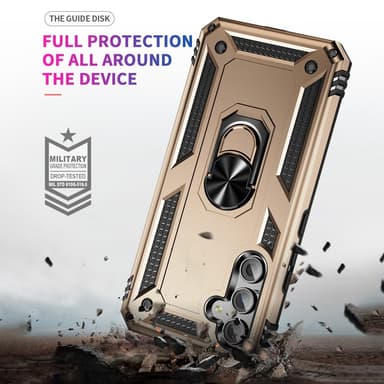 SKALO Samsung A54 5G Armor Hybrid Metallring skal - Guld