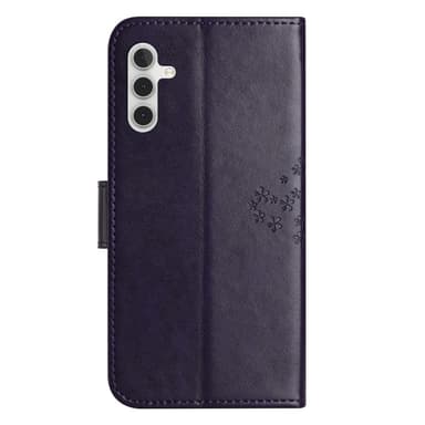 SKALO Samsung A14 4G/5G Owl Tree Plånboksfodral - Mörklila