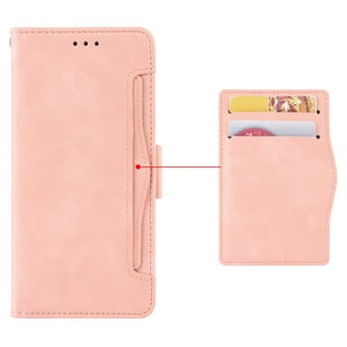 SKALO Samsung A54 5G 6-FACK Plånboksfodral - Rosa