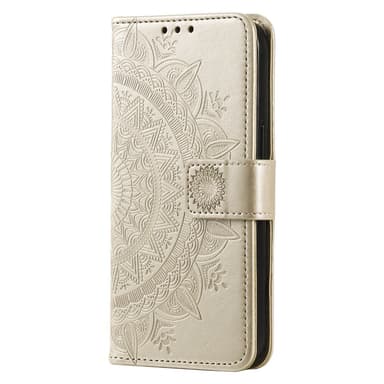 SKALO Samsung A14 4G/5G Mandala Plånboksfodral - Guld