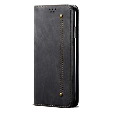 SKALO Samsung A54 5G Jeans Plånboksfodral - Svart