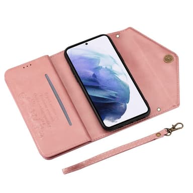 SKALO Samsung A34 5G Evelope Clutch 8-Fack - Roséguld