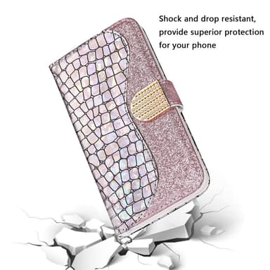 SKALO Samsung A54 5G Glitter design Plånboksfodral - Roséguld