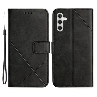 SKALO Samsung A34 5G Embossed Plånboksfodral i PU-Läder - Svart